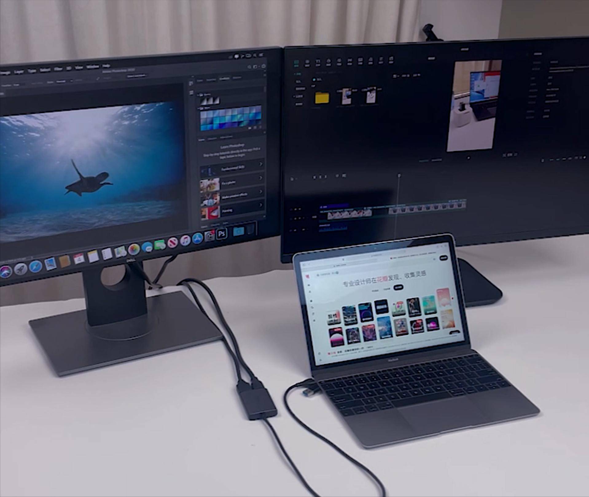 攻略！Macbook外接2台显示器，怎么设置多屏异显？